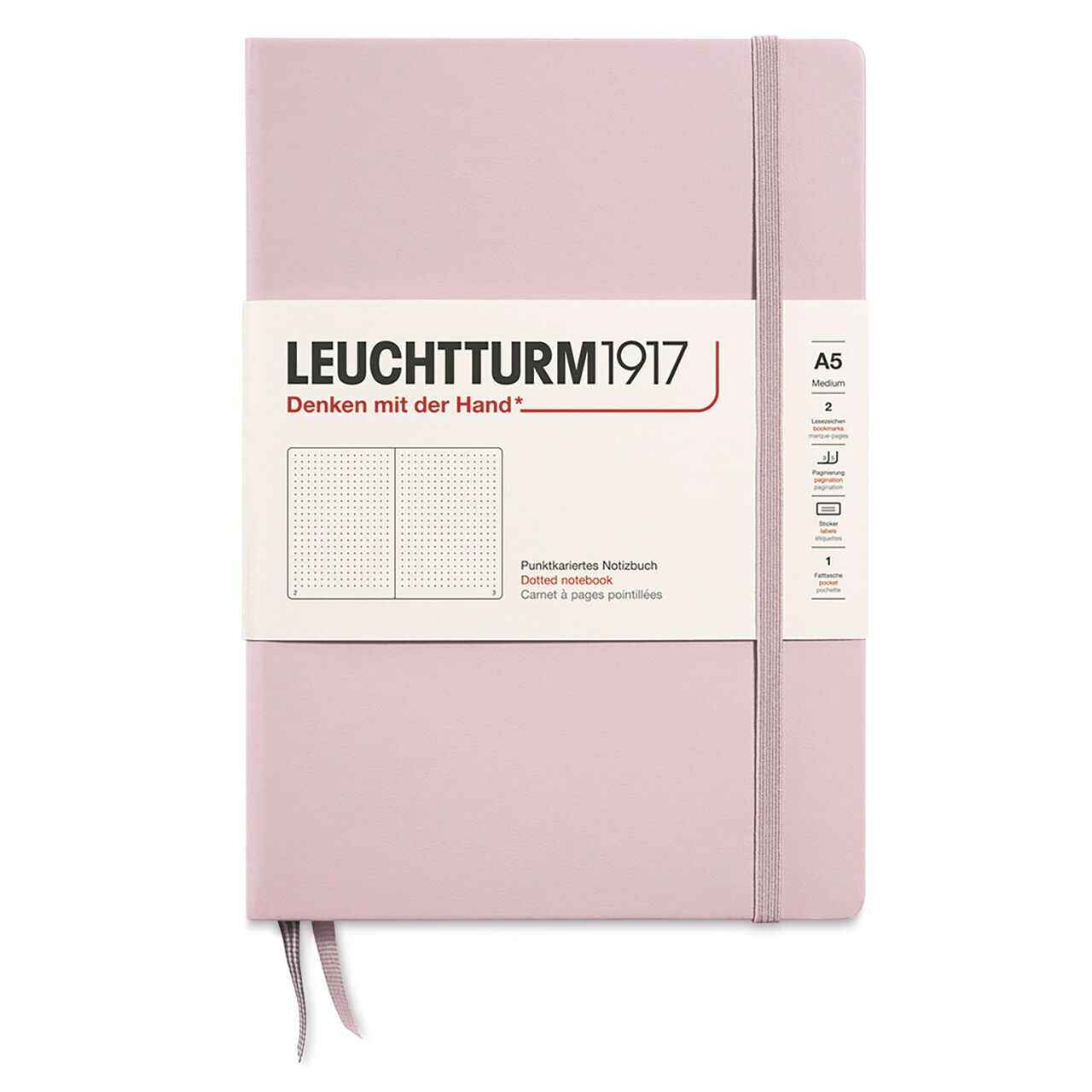 Leuchtturm1917 Dotted Hardbound Notebook - Powder, 5-3/4" x 8-1/4"